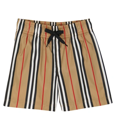 Shop Burberry Icon Stripe Swim Shorts In Archive Beige Ip S