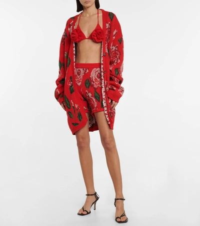 Shop Magda Butrym Halterneck Bikini Top In Red