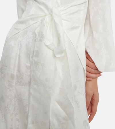 Shop Galvan Bridal Havana Silk-blend Gown In White