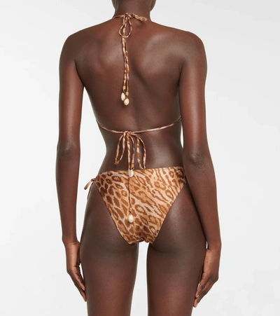Shop Zimmermann Tropicana Crochet Bikini In Leopard