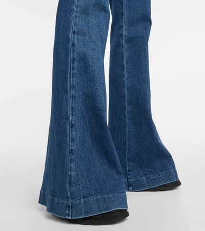 Shop Alexander Mcqueen High-rise Flared Jeans In Medium Wash