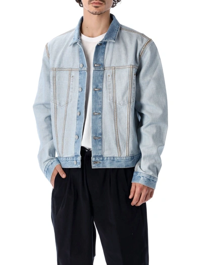 Shop Helmut Lang Reverse Trucker Jacket In Blue