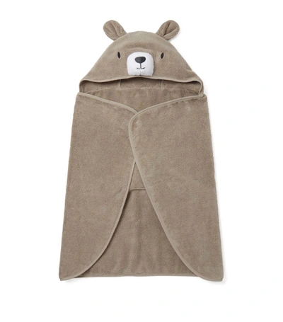 Shop Mori Bear Hooded Towel In Beige