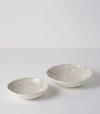Shop Brunello Cucinelli Ceramic Bowls (set Of 2) In Ch367
