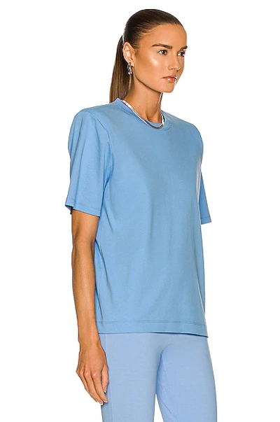 Shop Wardrobe.nyc Shoulder Pad T-shirt In Sky Blue