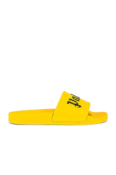 Shop Palm Angels Pool Slider In Yellow