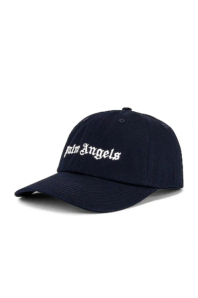 Shop Palm Angels Classic Logo Cap In Navy