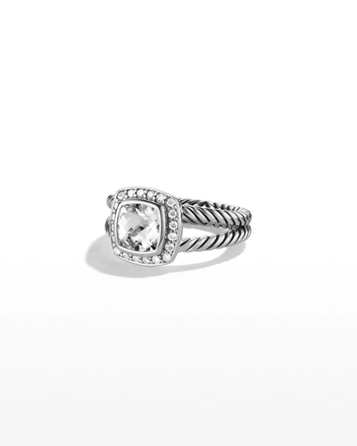 Shop David Yurman Petite Albion Ring With Diamonds In Clear