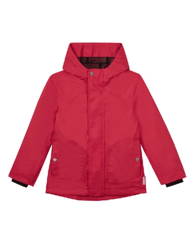 Shop Hunter Kids Waterproof Cotton Jacket In Pink