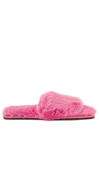 Shop Apparis Diana Faux Fur Slipper In Pink