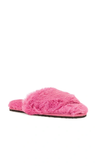 Shop Apparis Diana Faux Fur Slipper In Pink
