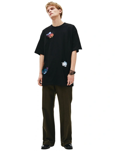 Shop Raf Simons Oversized T-shirt With Printed Pocket In Black