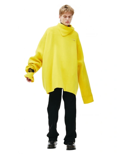 Raf Simons Oversized-cut Jumper In Yellow