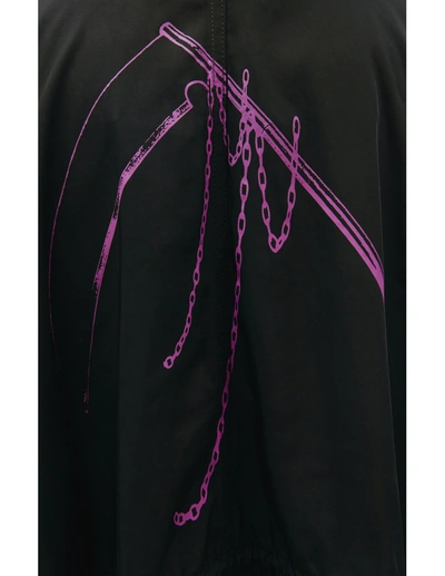 Raf Simons Oversized Printed Parka In Black In Black