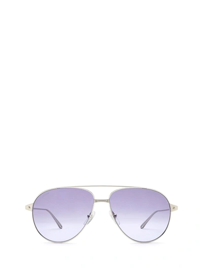 Shop Cartier Sunglasses In Silver