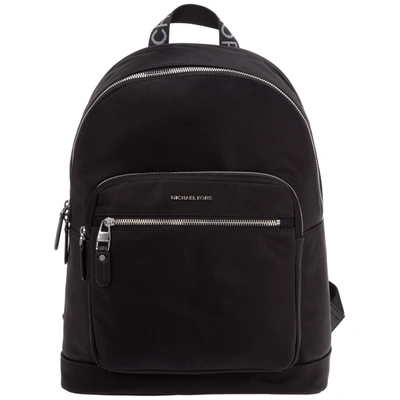 Shop Michael Kors Hudson Logo Plaque Backpack In Black