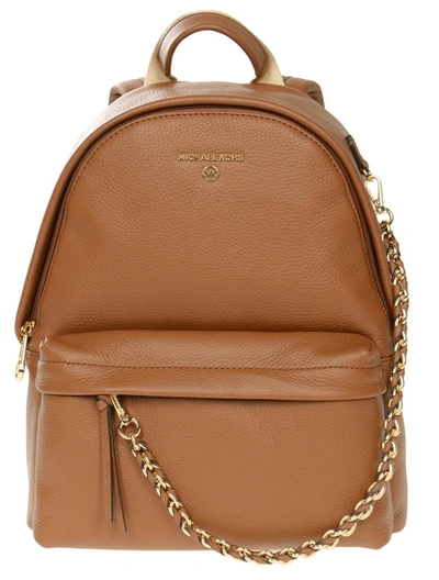 Shop Michael Michael Kors Medium Chained Backpack In Brown