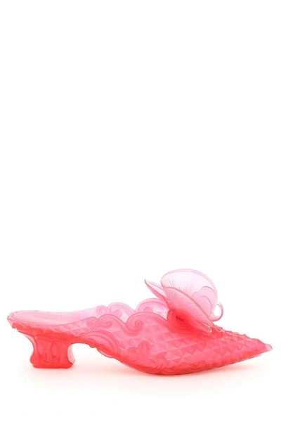 Shop Y/project X Melissa Flower Detailed Pointed Toe Mules In Pink