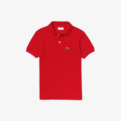 Shop Lacoste Kids' Monochrome Piqué Polo - 8 Years In Red