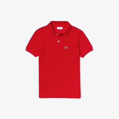 Lacoste Interlock Piqué Jersey Golf Polo In Red