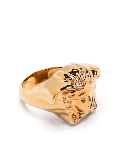 Shop Versace La Medusa Ring In Gold