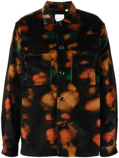 Shop Paul Smith Tie-dye Print Corduroy Shirt In Multicolour