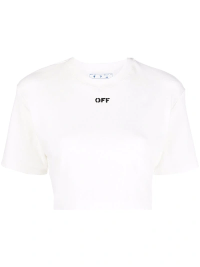 OFF-WHITE OFF-STAMP CROPPED T-SHIRT 