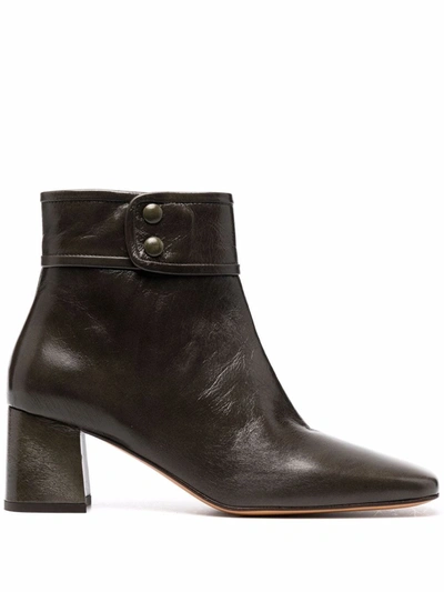 Shop Tila March Square-toe Ankle Boots In Green