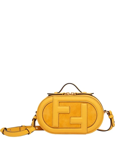 Shop Fendi Monogram-pattern Mini Bag In Yellow