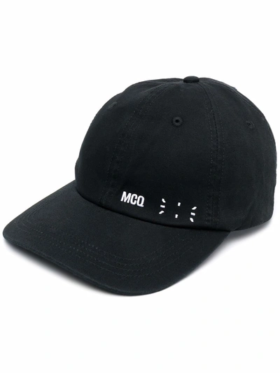 Shop Mcq By Alexander Mcqueen Embroidered-logo Cap In Black