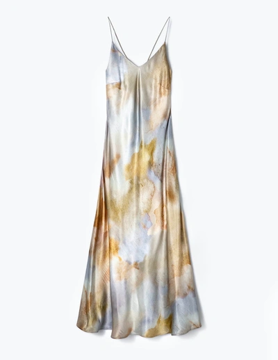 Shop A Line Open-back Long Slipdress In Under-my-skin-print