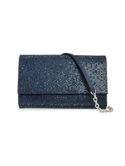 Shop Judith Leiber Fizzoni Crystal Clutch In Blue