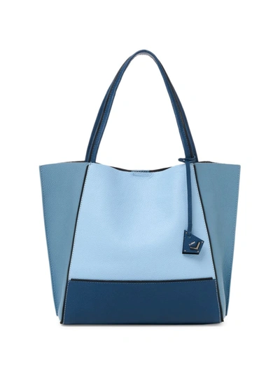 Shop Botkier Soho Colorblock Leather Tote In Blue Combo