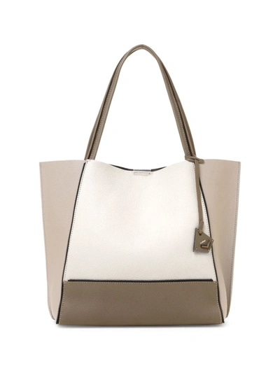 Shop Botkier Women's Soho Colorblock Leather Tote In Cream Combo