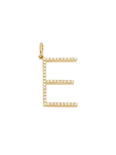 Shop Saks Fifth Avenue Women's 14k Yellow Gold & Diamond Pavé Initial Charm In Initial E