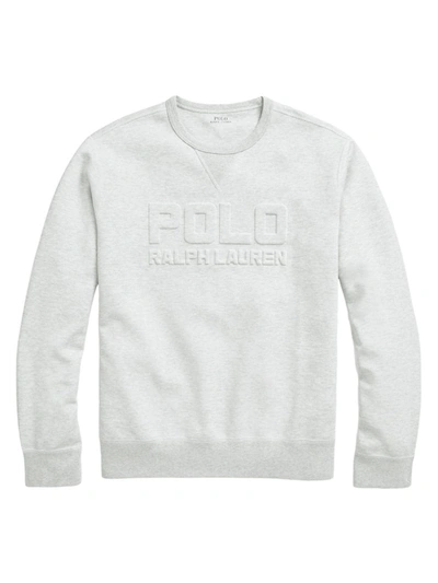 Polo Ralph Lauren Embossed Logo Cotton & Polyester Crewneck Sweatshirt In  Light Sport | ModeSens