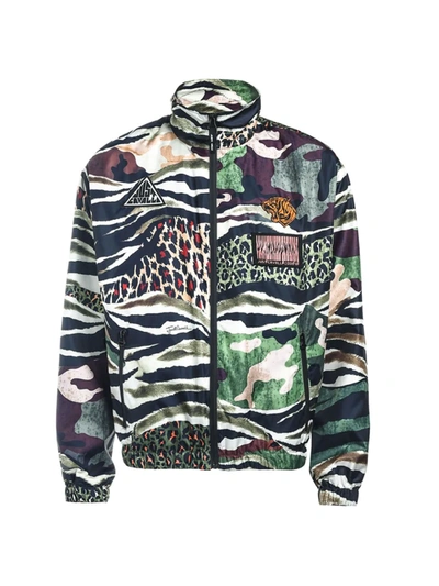 Shop Just Cavalli Men's Animal Printed Sports Jacket In Military