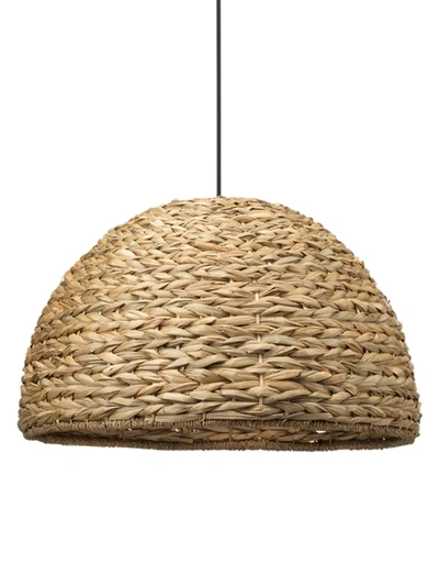 Shop Jamie Young Co. Shoreline Seagrass Pendant Lamp In Natural Sea Glass