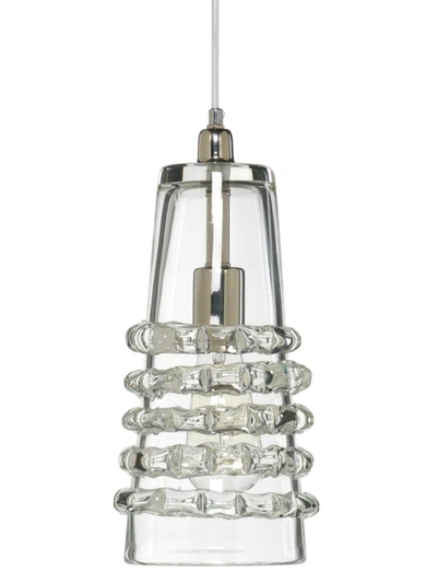 Shop Jamie Young Co. Long Ribbon Glass Pendant Lamp In Clear Glass