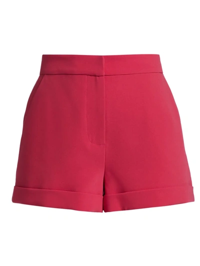 Shop Cinq À Sept Women's Elaine Crepe Shorts In Raspberry