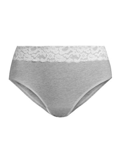 Shop Le Mystere Women's Cotton Touch Brief In Heather Grey