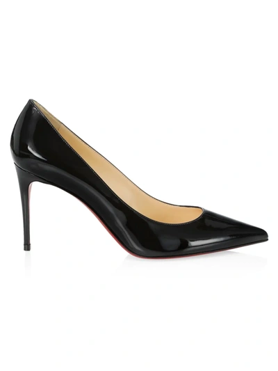 Shop Christian Louboutin Women's Kate 85 Patent Leather Pumps In Black