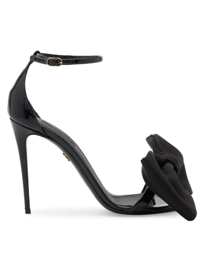 Shop Dolce & Gabbana High Heel Bow Sandals In Nero