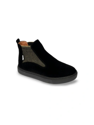 Shop Venettini Little Girl's & Girl's Sloan Velvet Slip-on Sneakers In Black Velvet