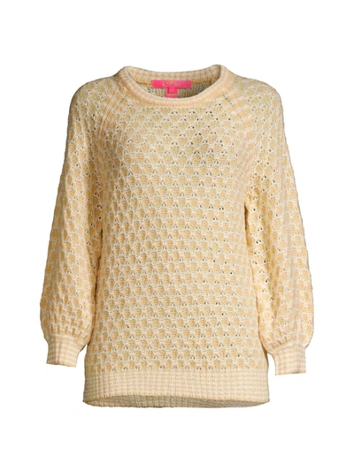 Shop Lilly Pulitzer Women's Corabelle Knit Sweater In Sand Bar