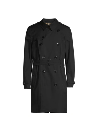 Shop Burberry Kensington Heritage Trench Coat In Black