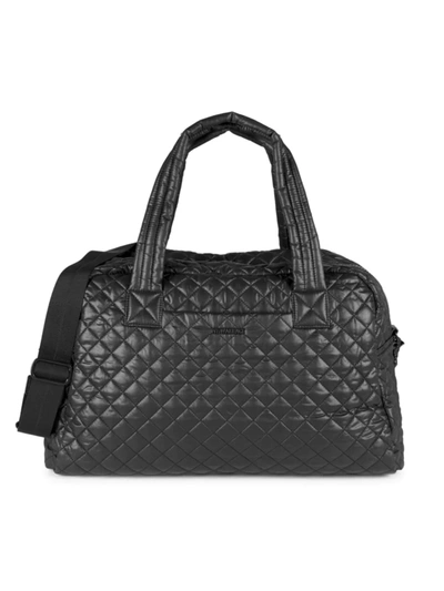 Shop Mz Wallace Women's Jim Quilted Nylon Travel Bag In Black