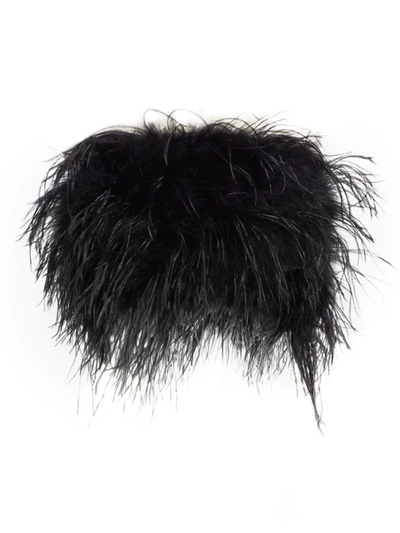 Shop Lamarque Women's Zaina Feather Bustier Top In Black