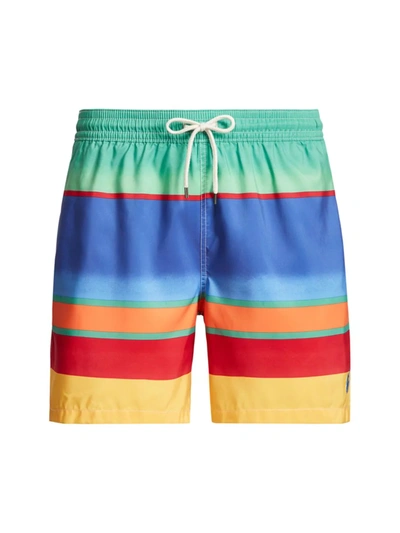 Shop Polo Ralph Lauren Traveler Swim Shorts In Ombre Field