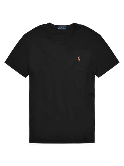 Shop Polo Ralph Lauren Pima Cotton T-shirt In Black